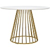 Стол обеденный Tyra, ?110 см, белый/золотой – покупайте в интернет-магазине furnitarium.ru