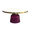 Столик кофейный Odd, ?75 см, белый мрамор/фиолетовый – покупайте в интернет-магазине furnitarium.ru